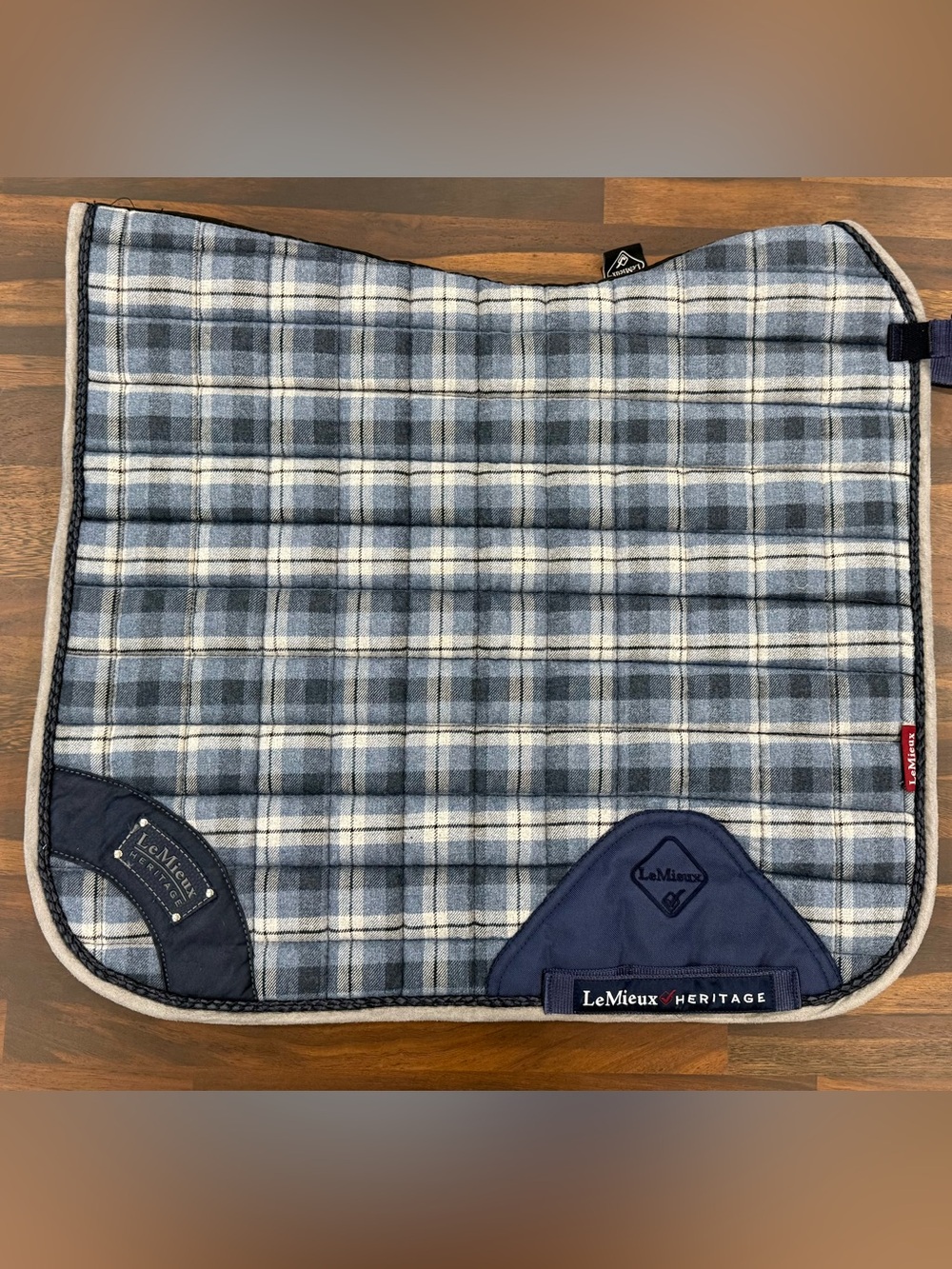 Le Mieux Heritage Blue Plaid Saddle Pad